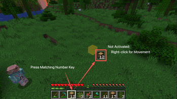 When the Block is Deactivated, Right-click is for Movement