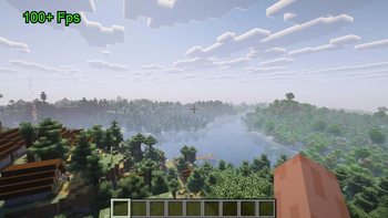 100+ Fps, 32 render distance