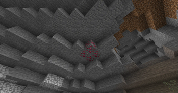 Red Beryl ore in a cave