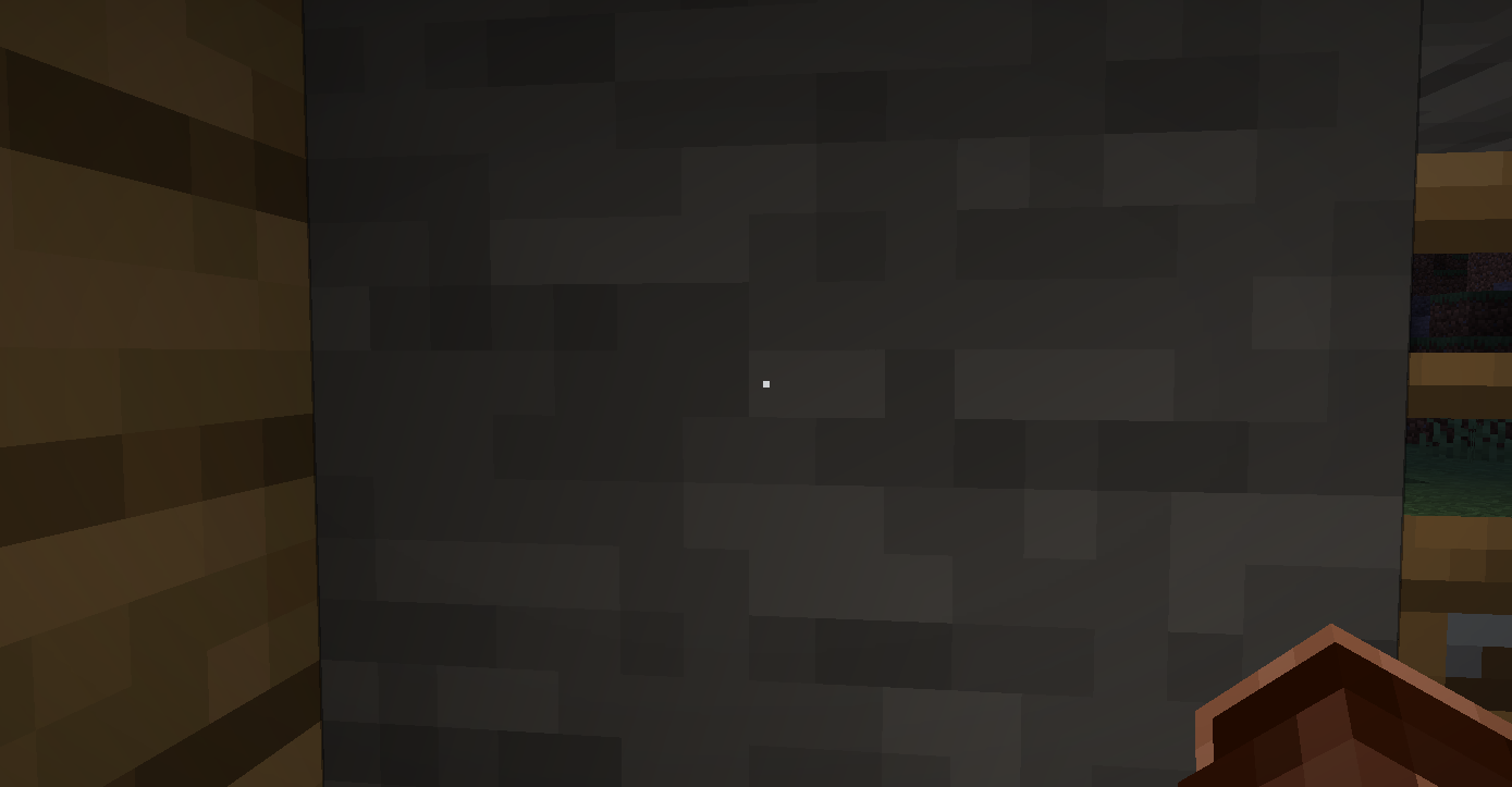 Dot crosshair on a stone block