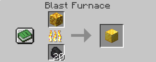 Blasting Raw Gold Blocks