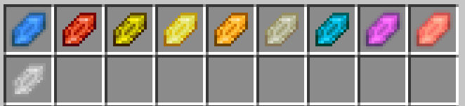 The gems with the resource pack equipped