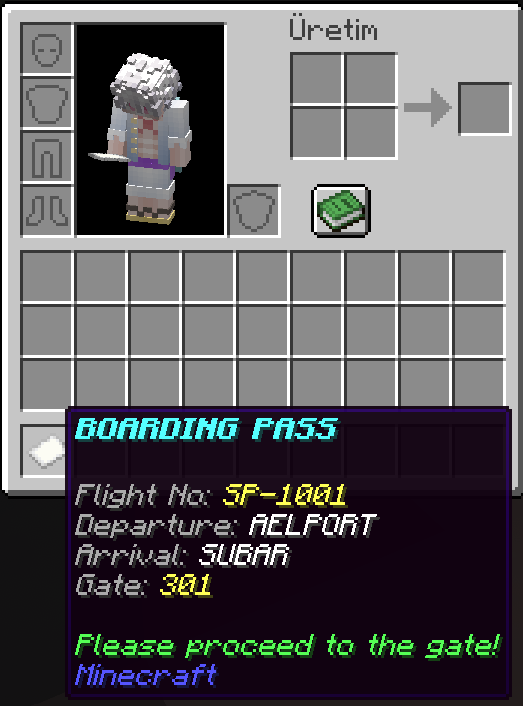 Custom Boarding Pass Item