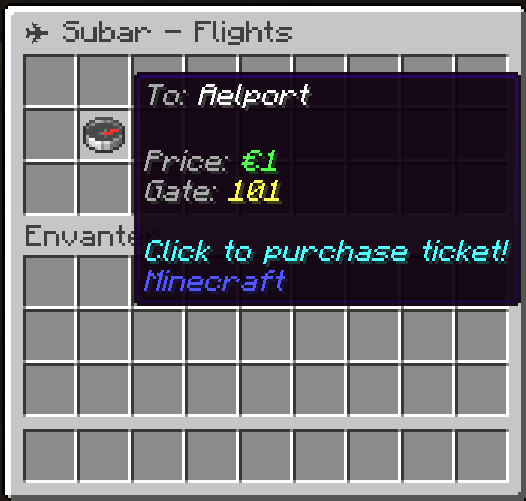 Interactive Airport Flight Menu