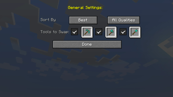 Mod Configure Screen