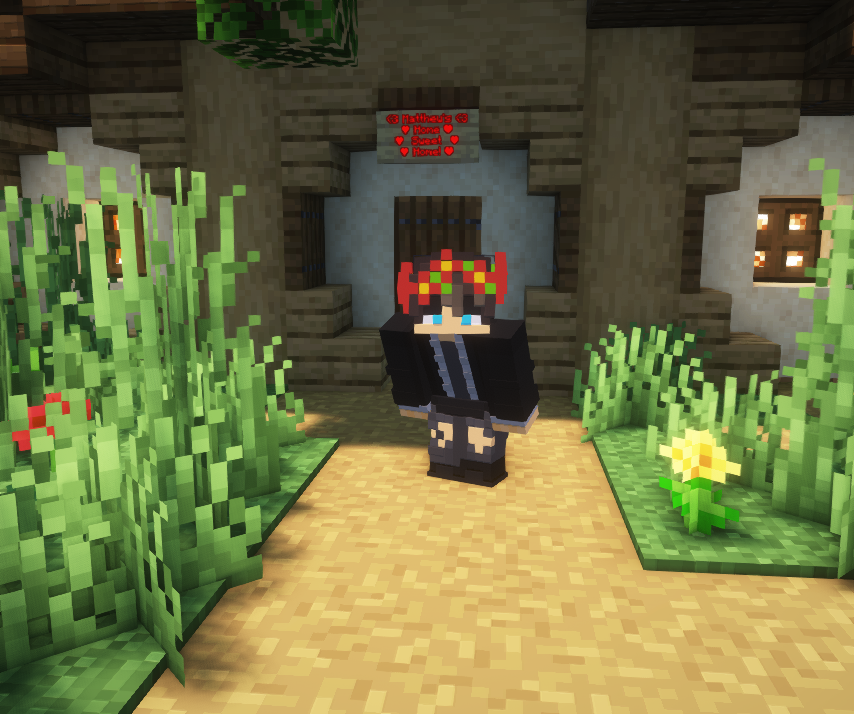 MattPlaysMC_ with the Red Flower Crown