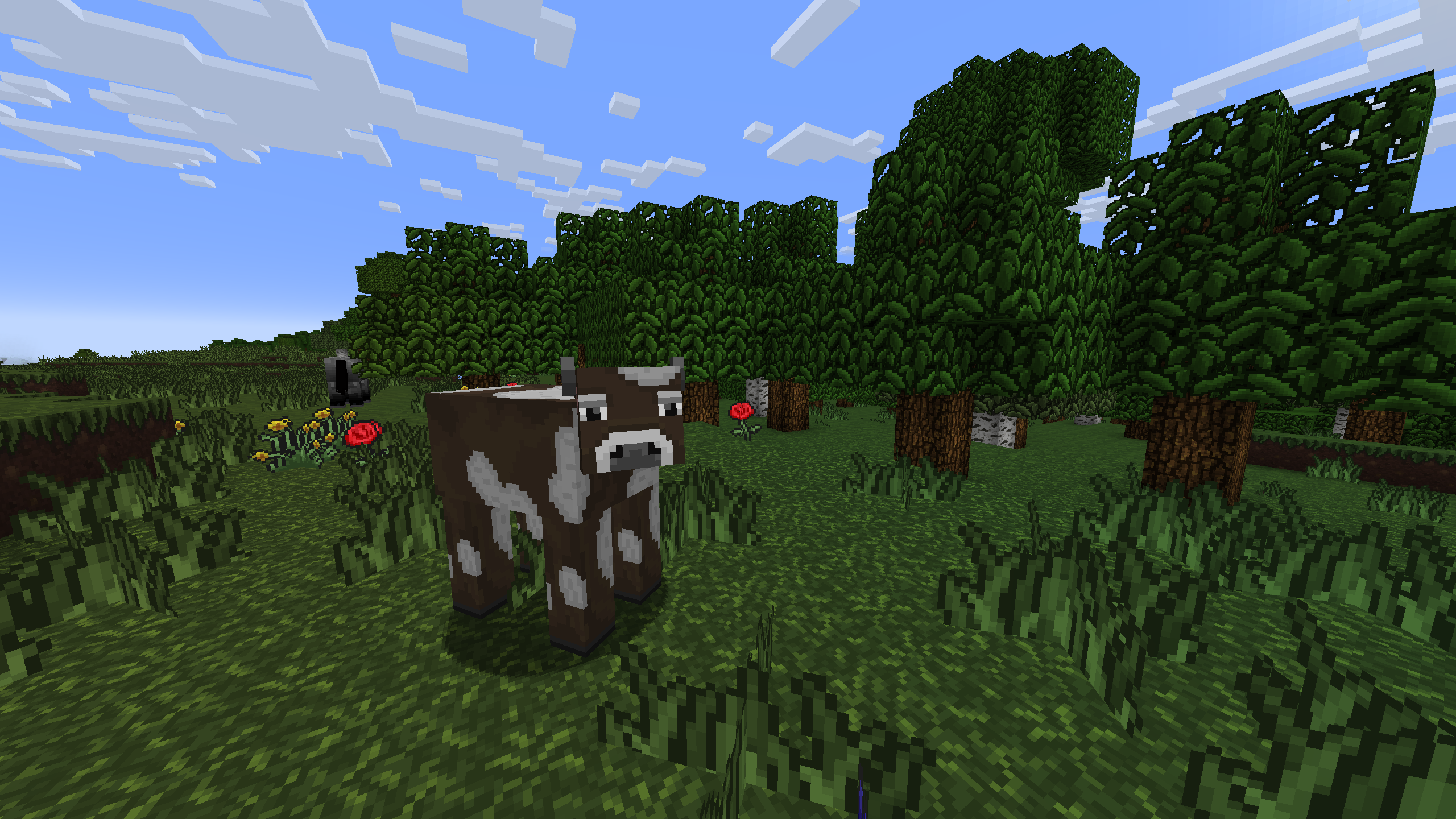 cow in plains biome