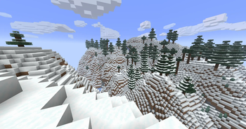 a snowy cliffside