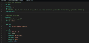 Bot configuration