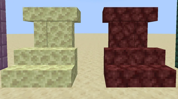 Netherack and End Stone blocks