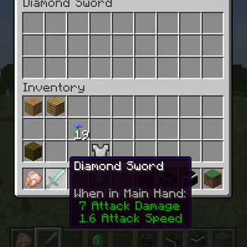 Bag is made from diamond sword