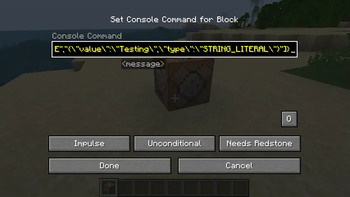 Paste into Command Block