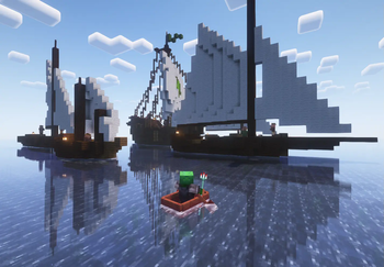 A fleet of pirate ships!