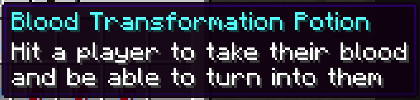 Blood Transformation Potion Description