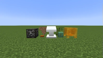 Chest, Button, Lectern, Skull, Cauldron, Hopper and Anvil