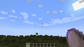 Throwing an egg enchanted with lightning