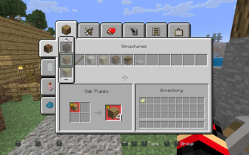 Crafting menu