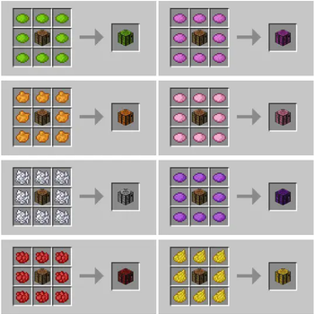 Dyed Crafting Table Recipes