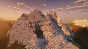 Sunset Snowy Mountain