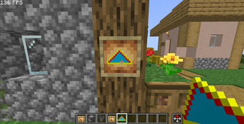 on an item frame