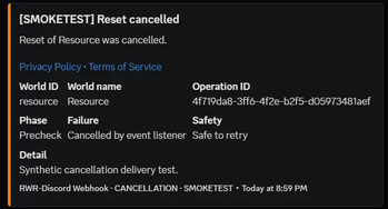 Reset Cancelled