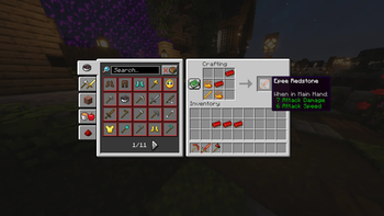 Craft épée en Redstone