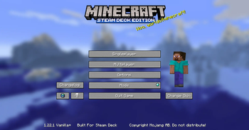 1.22.1 screenshot Menu Screen