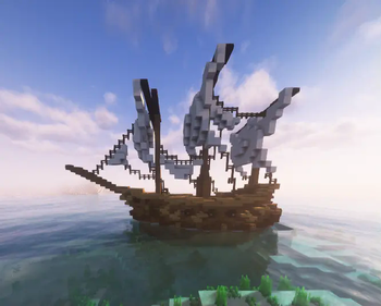 ship (with loot)