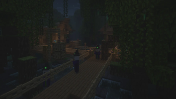 Witch Village at night