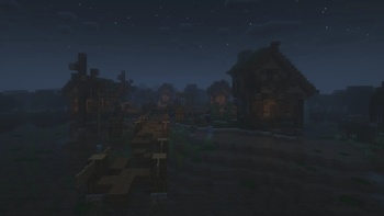 Witch Village at night