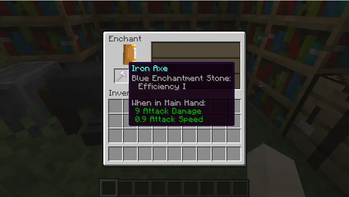 enchanting tool with stone