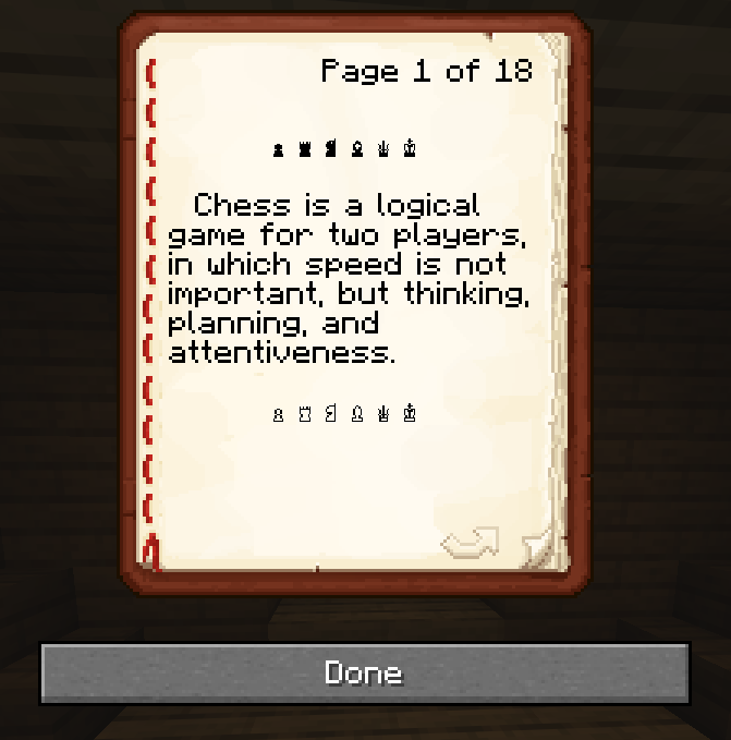 Example of pages in a book
