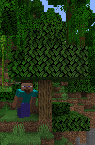 Big man, small tree