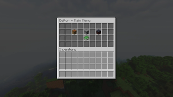 Recipe editor main menu