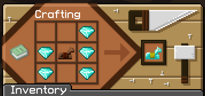 Recipe for diamond horse armor