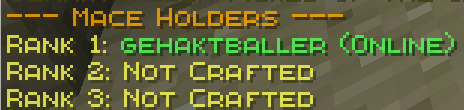 the /macelimits holders command