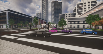 Cars on roads