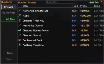 Auction House Page