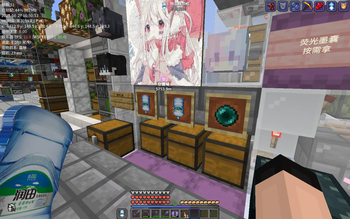 An undead totem hanging from the display frame of all items