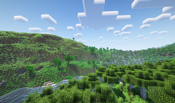 An example of how amazing the world looks thanks to the tectonic worldgen datapack!