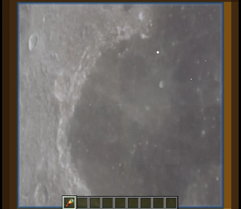Lunar crater seen in high zoom