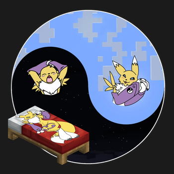 Sun, Moon & Beds Customized with Renamons!