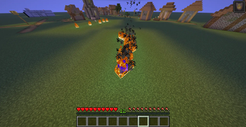 Spawning fire with the flame perk