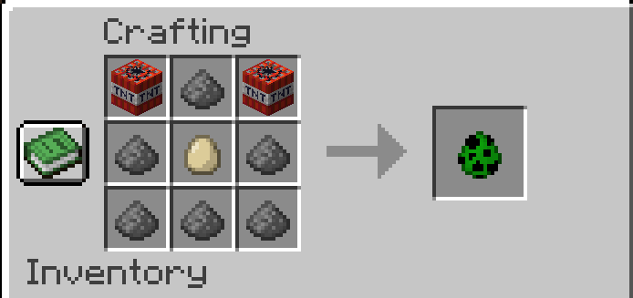 Creeper Crafting Recipe