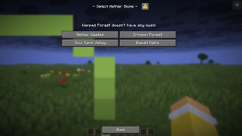 Nether Biomes Selection Menu