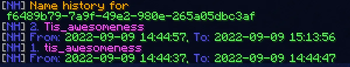 Example name history