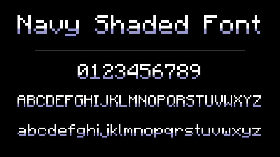 Navy Shaded Font