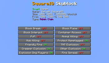 Claim Flag Toggle Menu