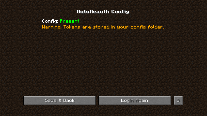 Config Screen