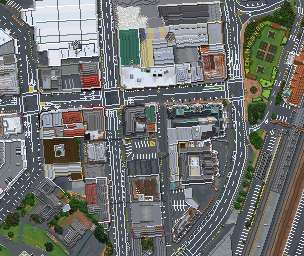 Map view of Dunedin central, NZ